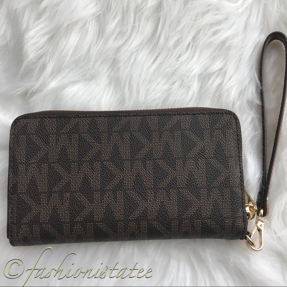 NWT Michael Kors Brown Large phone case wallet - Picture 3 of 8